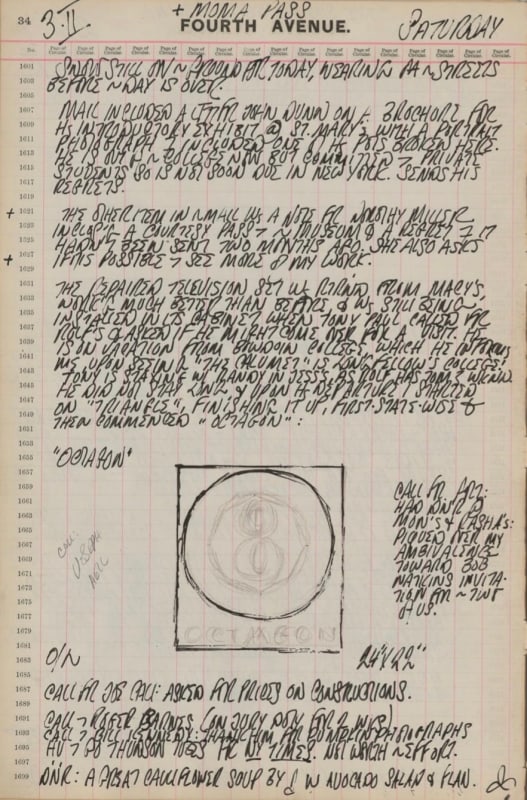 February 3, 1962 -  - Journals - Robert Indiana