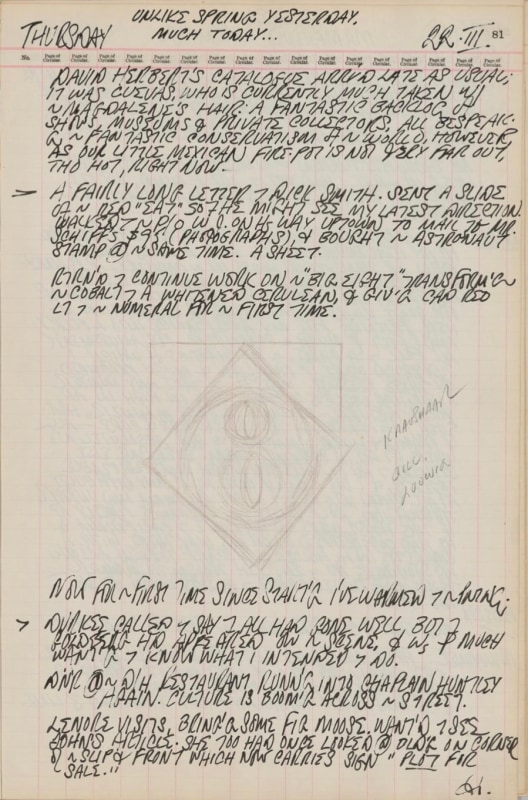 March 22, 1962 -  - Journals - Robert Indiana