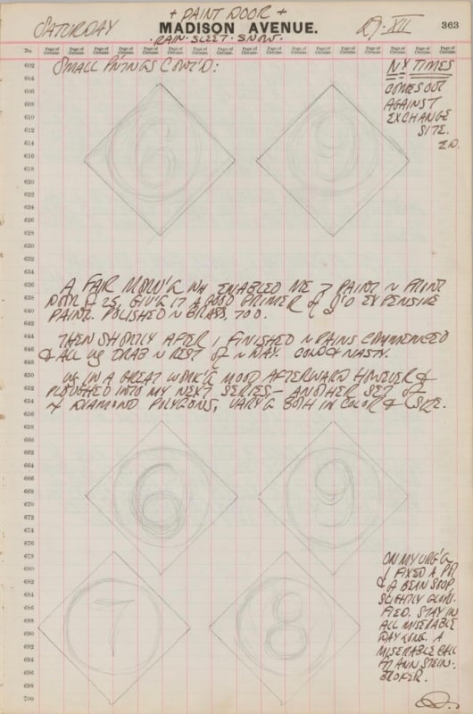 December 29, 1962 -  - Journals - Robert Indiana