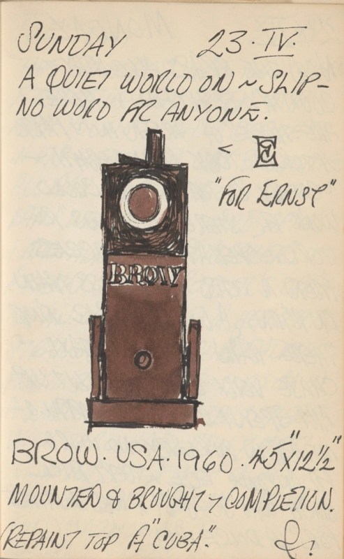 April 23, 1961 -  - Journals - Robert Indiana