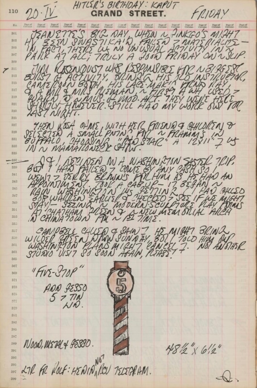 April 20, 1962 -  - Journals - Robert Indiana