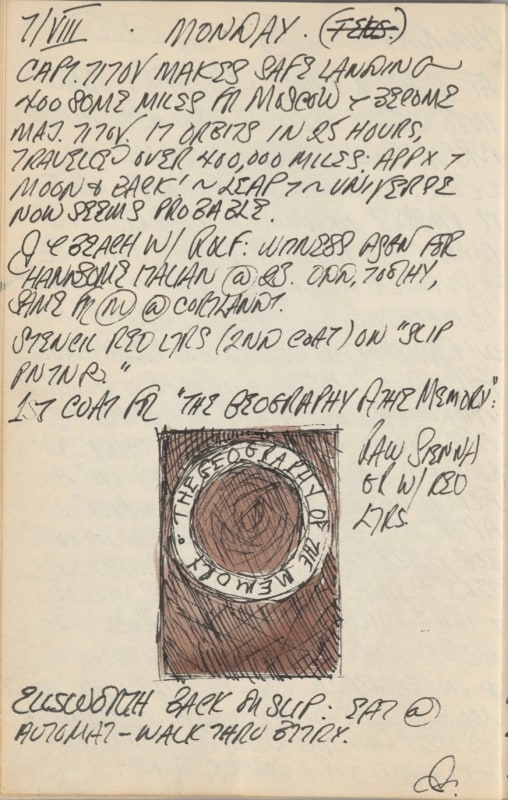 August 7, 1961 -  - Journals - Robert Indiana