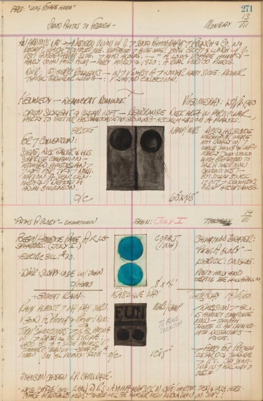 July 13–14, 1959, and July 13–14, 1960 -  - Journals - Robert Indiana
