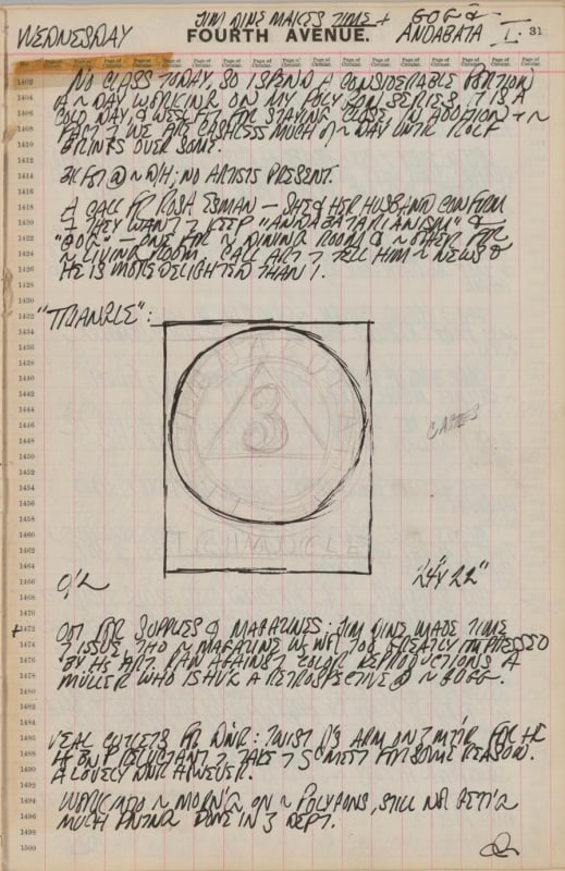 January 31, 1962 -  - Journals - Robert Indiana
