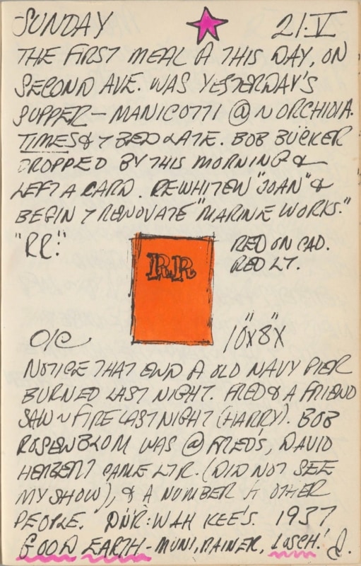 May 21, 1961 -  - Journals - Robert Indiana