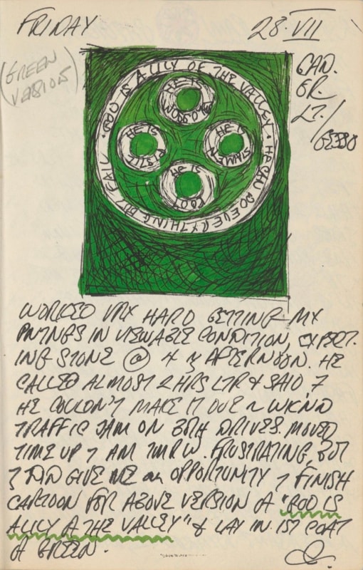 July 28, 1961 -  - Journals - Robert Indiana