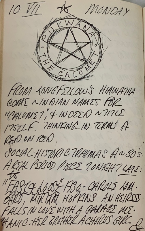 July 10, 1961 -  - Journals - Robert Indiana