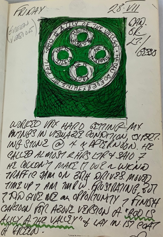 July 28, 1961 -  - Journals - Robert Indiana