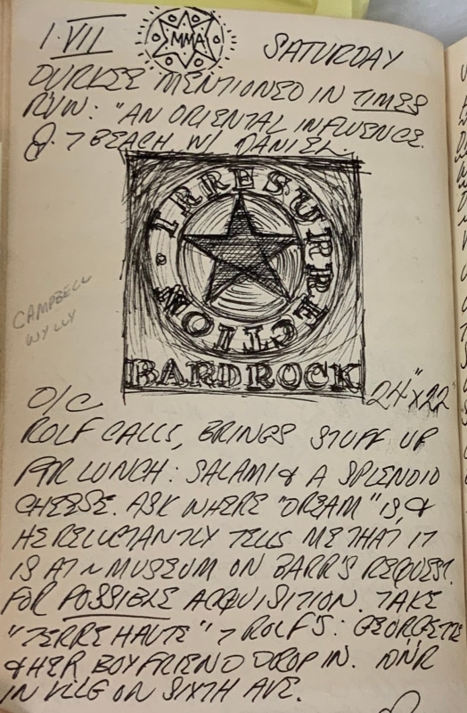July 1, 1961 -  - Journals - Robert Indiana
