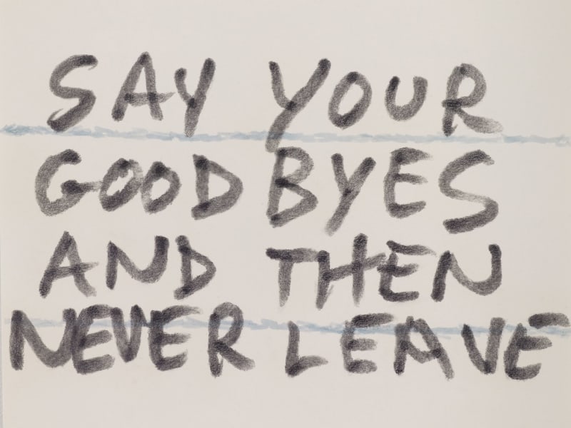 Say Your Goodbyes and Then Never Leave, 2017