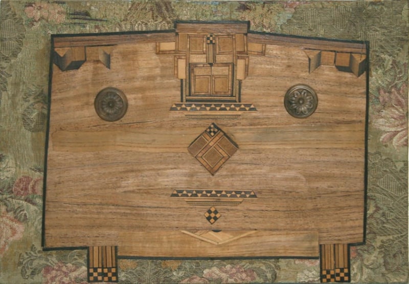 Mobile 1971 Collage, objects inlaid on wood
