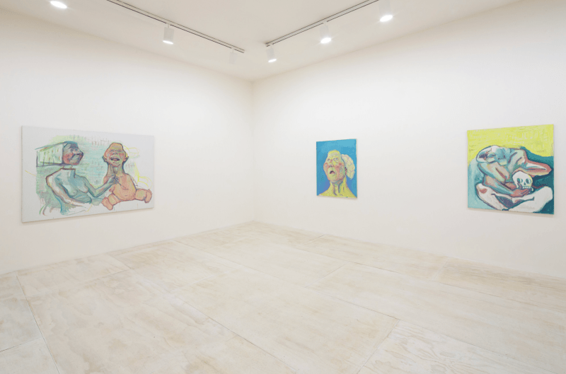 Maria Lassnig. Installation view, 2014. MoMA PS1, Long Island City, New York. Photo: Matthew Septimus.