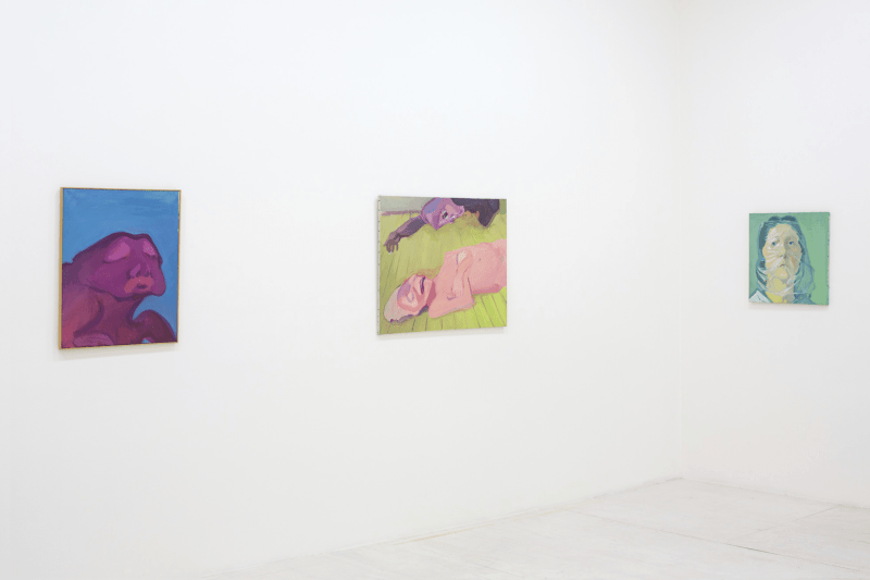 Maria Lassnig. Installation view, 2014. MoMA PS1, Long Island City, New York. Photo: Matthew Septimus.