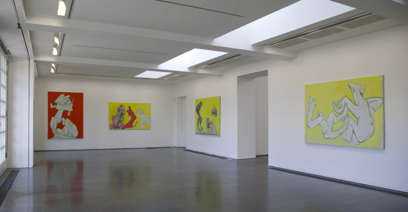 Maria Lassnig. Installation view, 2008. Serpentine Gallery, London. Photo: Sylvain Deleu.