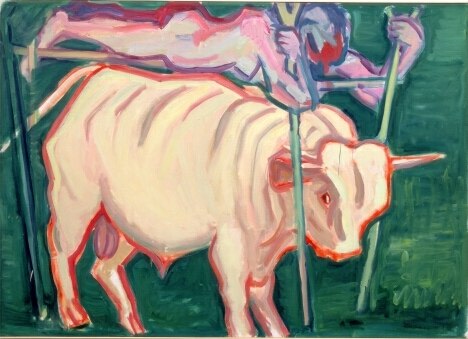 Virgin with Bull (Virgin Initiation), 1994-2002, Oil on linen