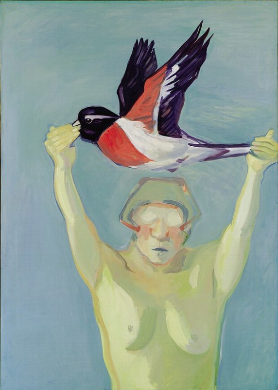 Fliegen lernen (Learning to Fly), 1976, Tempra on canvas