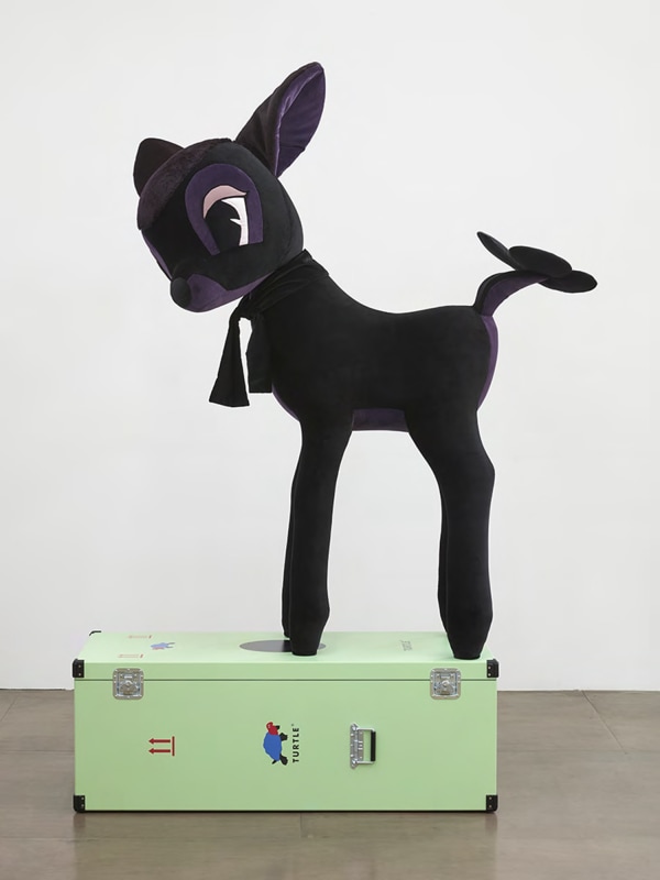Cosima von Bonin, Hetero, 2020, velvet, mohair, cotton, metal, box, 99 x 69 x 29 in,&amp;nbsp;251.5 x 175.3 x 73.7 cm.

The Art Institute of Chicago, Gift of Eleanor Heyman Propp, 2025.174a-b.