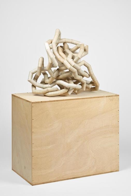 Untitled, 1994&ndash;1998 Cardboard, wood, screws, felt-tip pen