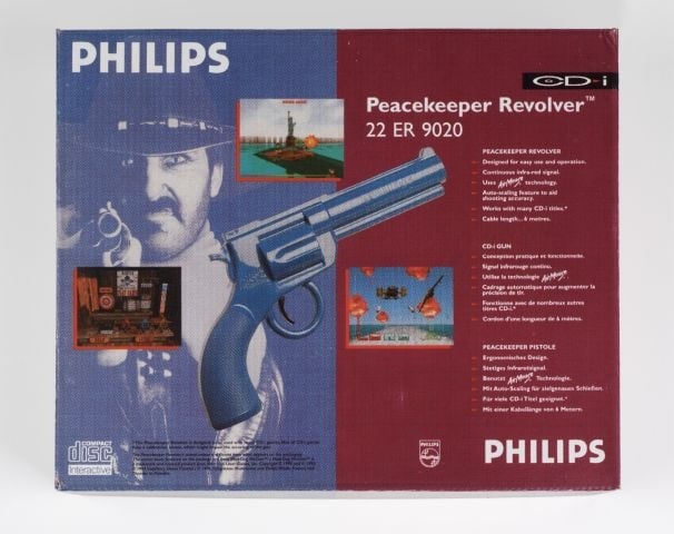 Simon Denny, Philips CD Interactive Peacekeeper Revolver Packaging Reproduction