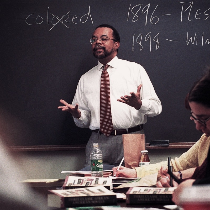 Henry Louis Gates Jr. addressing a class at Harvard in 1996.