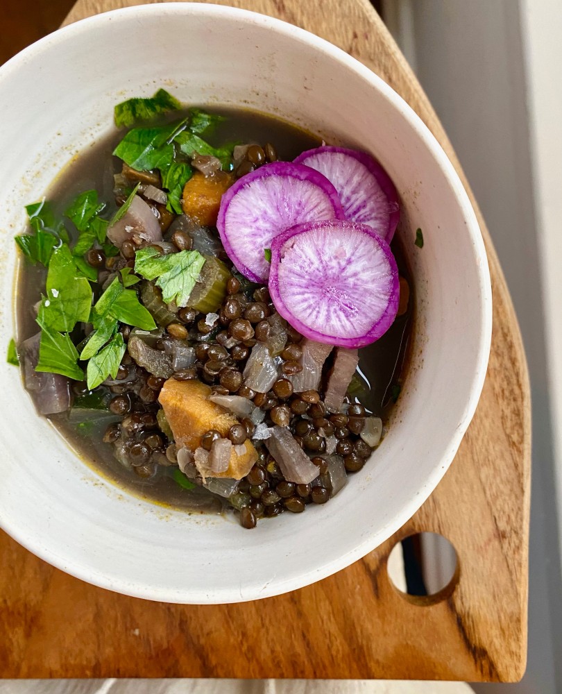 Classic Black Lentil Soup