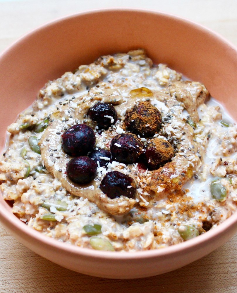 Pumpkin Seed Mulberry Overnight Oats