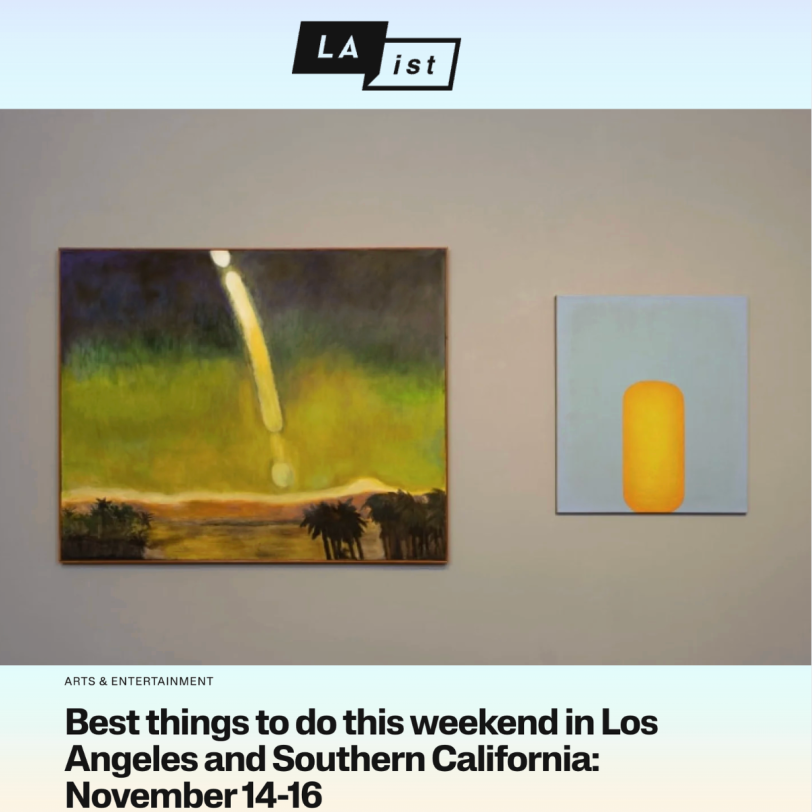 LAist: &quot;Perspective and Plane&quot;'s opening reception is one of the best things to do this weekend in Los Angeles and Southern California: November 14-16