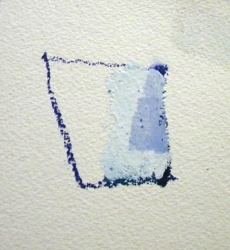 Louisa Waber  Untitled, July 2009  Pastel and gouache on paper  5 3/4 x 4 7/8 inches (14.7 x 12.4 cm)