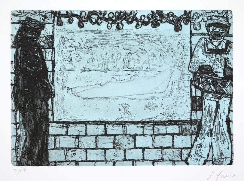 Peter Doig Sea Lots, 2013 Etching with aquatint, chine colle 14 1/4 x 18 inches Image courtesy of the artist and Two Palms, NY