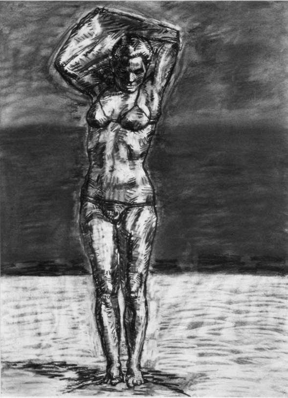 Graham Nickson  Study for Chevron: Orange Sail, 1984  Charcoal on paper  30 x 22 inches (76.2 x 55.9 cm)