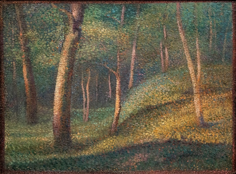 Hippolyte Petitjean (French, 1854-1929) Sous-bois Oil on board, laid on panel 11 5/8 x 15 5/8 in.