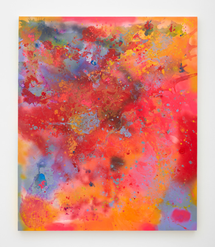 Brenna Youngblood  Jolly Rancher 5, 2021  Mixed media on canvas  72 x 60 in (182.9 x 152.4 cm)