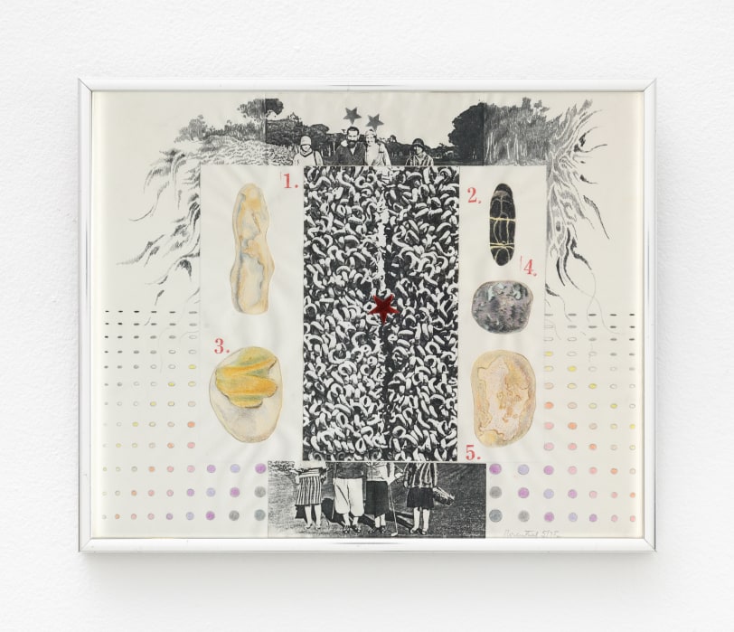 Rachel Rosenthal, 5 Decades, 1975, Mixed Media collage, 11.75 x 14.25 in