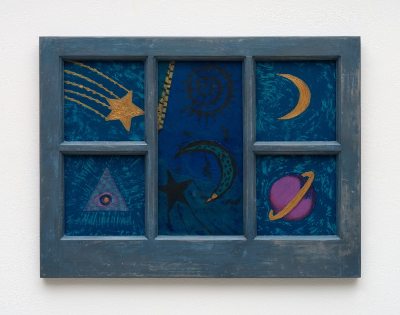 Betye Saar Blue Mystic Window w/ Cosmos, 2022
