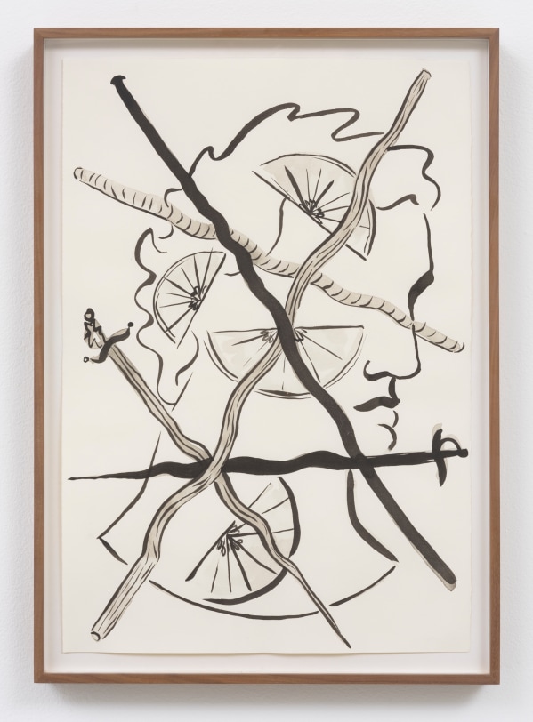 Michael Dopp Janus (Lemons), 2017 Ink on paper 19 x 13 in (48.3 x 33.0 cm); framed: 21 x 14.75 in (53.3 x 37.5 cm)