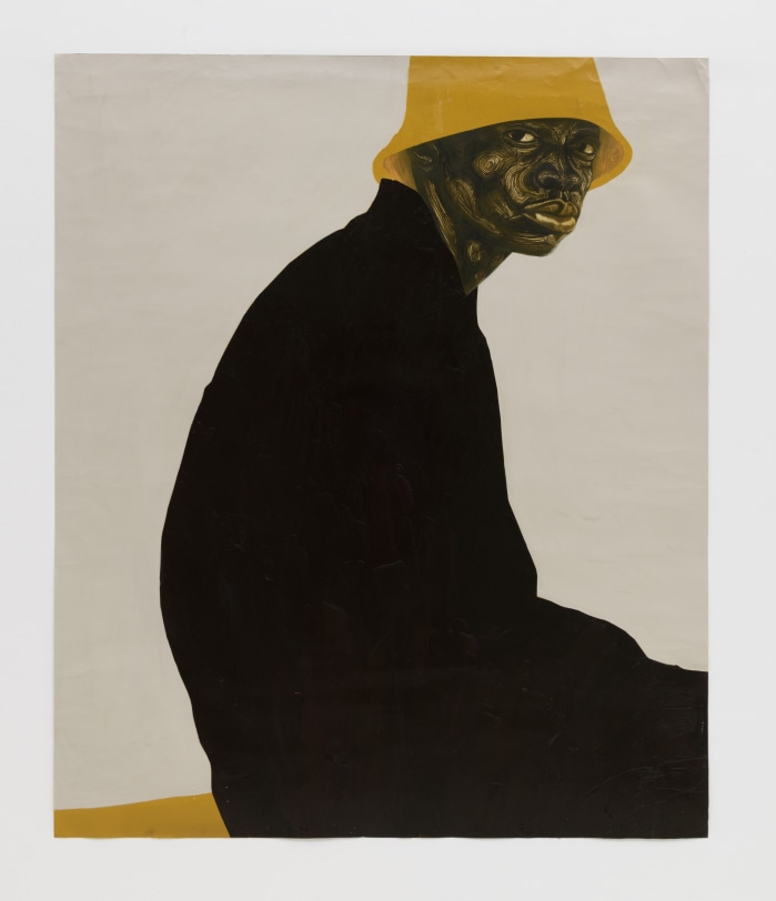 Yellow Fisherman Hat, 2021 Oil on paper 70.87 x 59.06 in (180 x 150 cm) Artist page