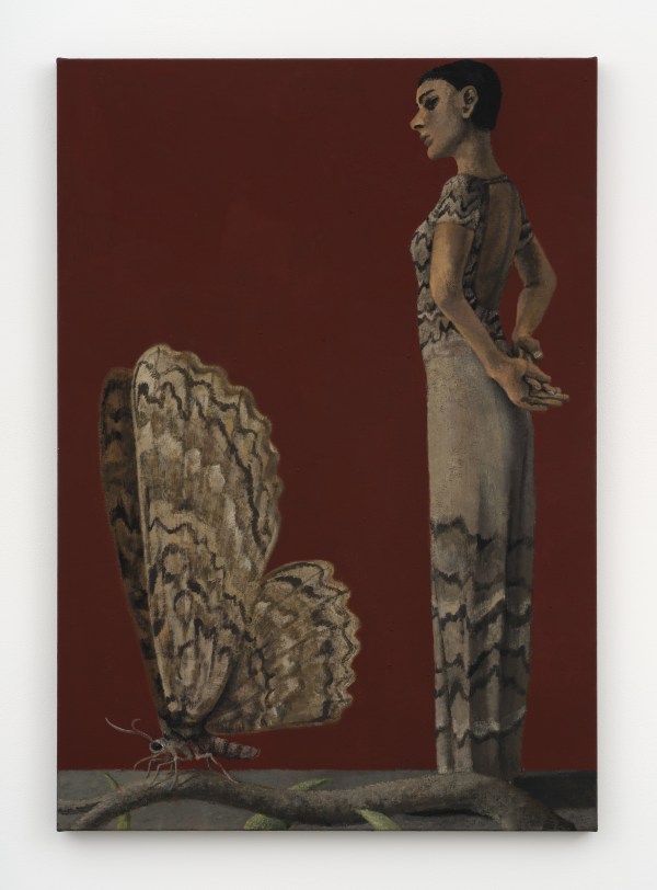 Lenz Geerk Moth and girl with moth dress, 2024