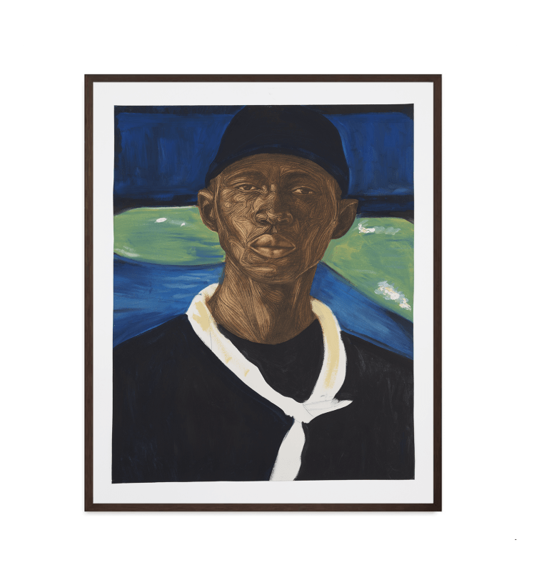 Collins Obijiaku Man with bright scarf (Voyager), 2023