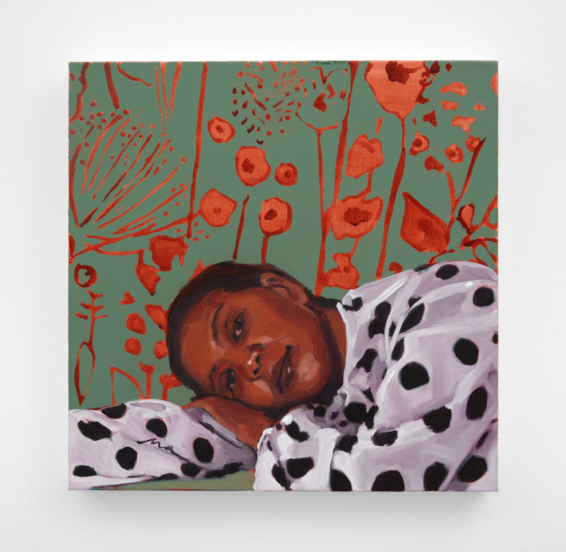 Wangari Mathenge  It Is What It Is, 2021  Oil on canvas  16 x 16 in (40.6 x 40.6 cm)