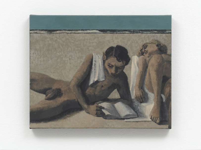 Lenz Geerk Beach Couple IV, 2021 Acrylic on canvas 15.75 x 19.69 in (40 x 50 cm) Reg# 11053 exhibition page