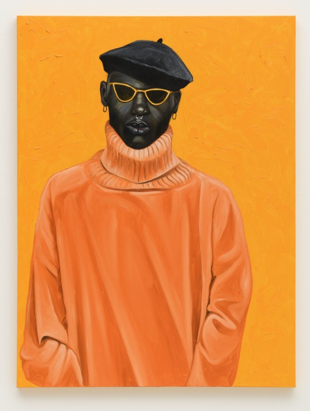 Otis Kwame Kye Quaicoe Orange Turtleneck, 2019 Oil on canvas 48 x 36 in (121.9 x 91.4 cm)