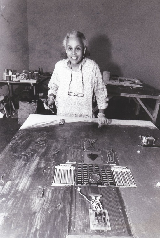 Betye Saar with Mojotech List Visual Arts Center, Massachussetts Institute of Technology Cambridge, Massachusetts May 1987