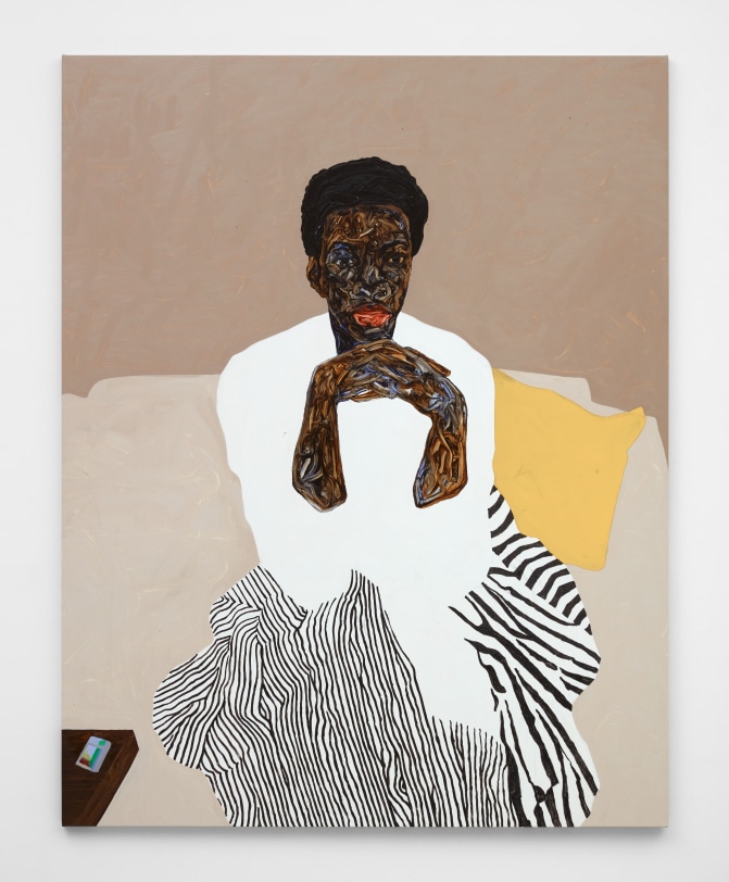 Amoako Boafo, Yellow Throw Pillow, 2021