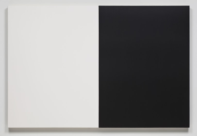 James Hayward Automatic Painting 47 x 70 Black/White, 1978 - 1979 Acrylic on canvas on board Diptych: 46 x 70 x 1.75 in (116.84 x 177.8 x 4.45 cm) Collection of The Museum of Contemporary Art, Los Angeles; Gift of The Grinstein Family