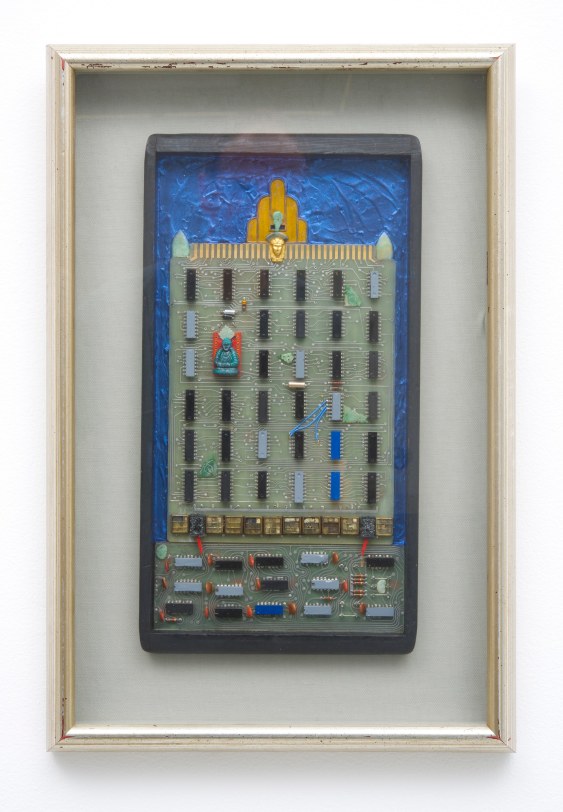 Betye Saar Lost Dimensions of Time, 1988 Mixed media collage 14.25 x 7.5 x 1 in (36.2 x 19.1 x 2.5 cm)