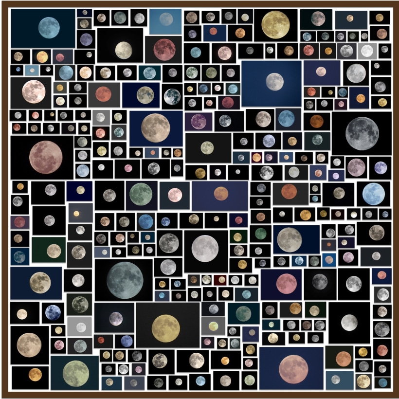Penelope Umbrico&nbsp;- Everyone's Moons Any License, 2019 Archival pigment print | Bruce Silverstein Gallery