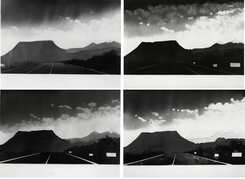 Alfred Leslie -  Near Gallup, New Mexico (from 100 Views Along the Road), 1981  | Art Basel 2020 | Bruce Silverstein Gallery