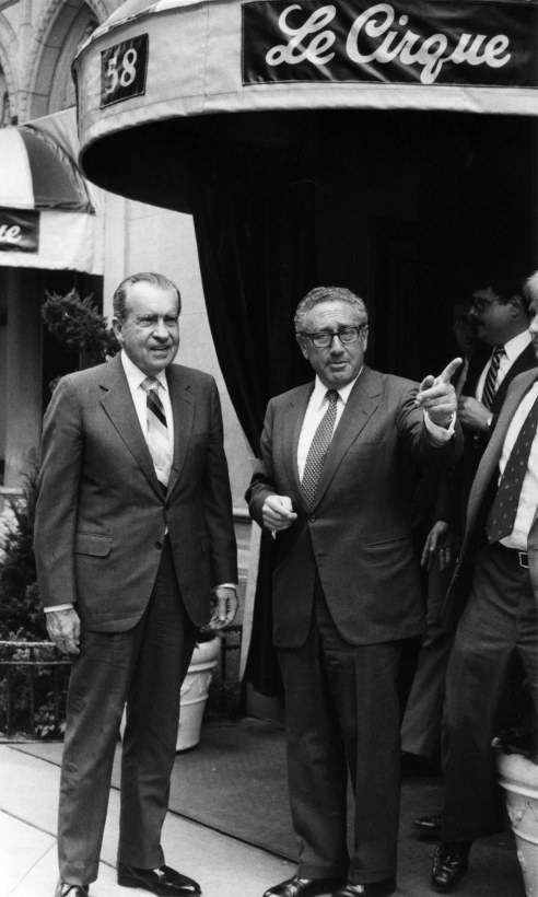 Bill Cunningham; Richard Nixon and Henry Kissinger, c. 1970s Gelatin silver print, printed c. 1970s 10 x 8 in. ; Bruce Silverstein Gallery