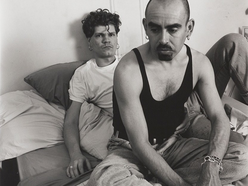 Men on bed by Stephen Barker