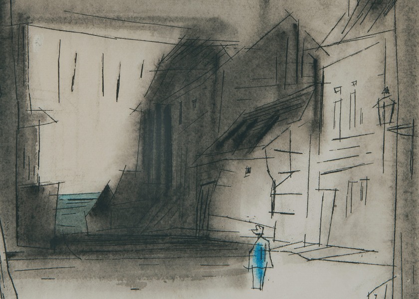 Lyonel Feininger's Strasse in Treptow an der Rega, 1926